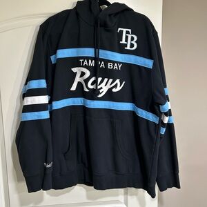 Mitchell & Ness Tampa Bay Rays Black and Blue Hoodie XXL
